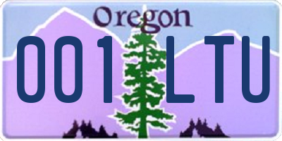 OR license plate 001LTU