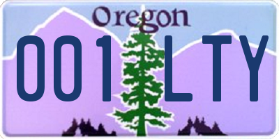 OR license plate 001LTY