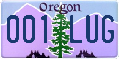 OR license plate 001LUG