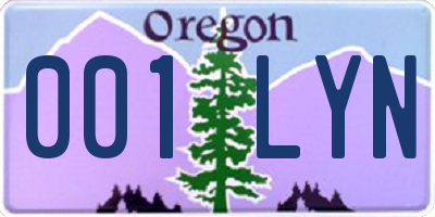 OR license plate 001LYN