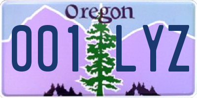 OR license plate 001LYZ