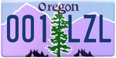 OR license plate 001LZL