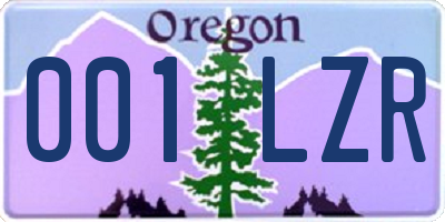 OR license plate 001LZR