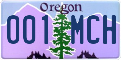 OR license plate 001MCH