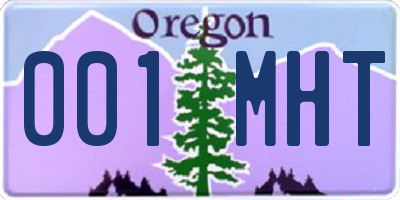 OR license plate 001MHT