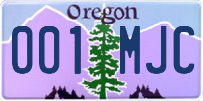 OR license plate 001MJC