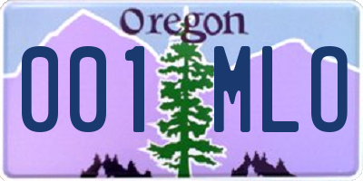 OR license plate 001MLO