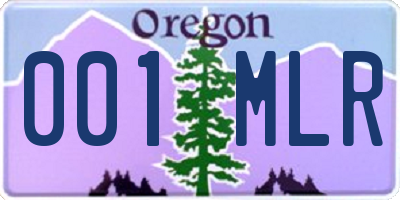 OR license plate 001MLR