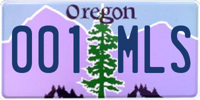 OR license plate 001MLS