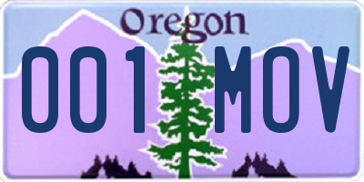 OR license plate 001MOV