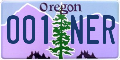 OR license plate 001NER