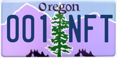 OR license plate 001NFT