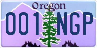 OR license plate 001NGP