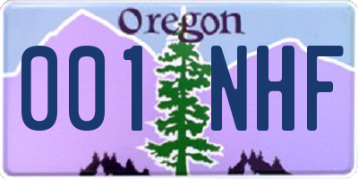 OR license plate 001NHF