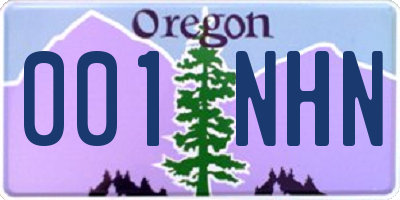 OR license plate 001NHN