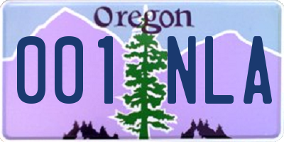 OR license plate 001NLA