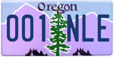 OR license plate 001NLE