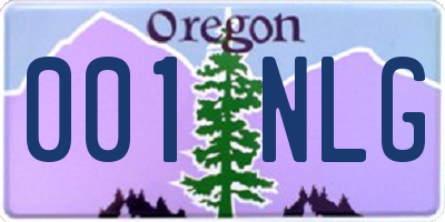 OR license plate 001NLG