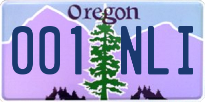 OR license plate 001NLI