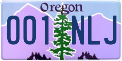 OR license plate 001NLJ