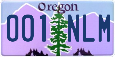 OR license plate 001NLM