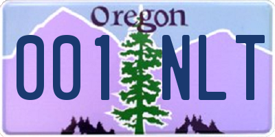 OR license plate 001NLT