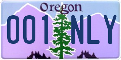 OR license plate 001NLY