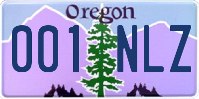 OR license plate 001NLZ