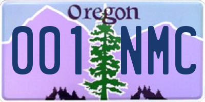 OR license plate 001NMC