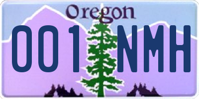 OR license plate 001NMH