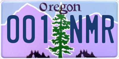 OR license plate 001NMR