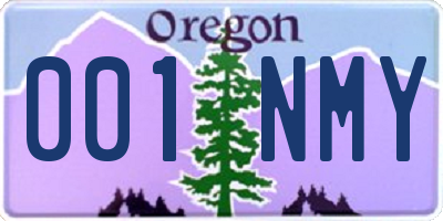 OR license plate 001NMY