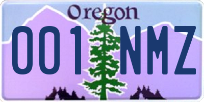 OR license plate 001NMZ