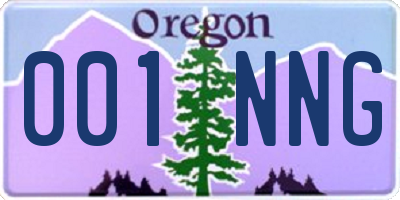 OR license plate 001NNG