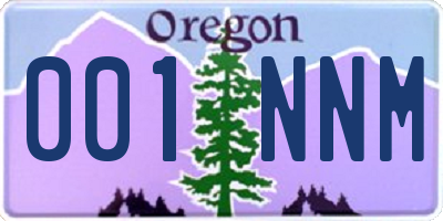 OR license plate 001NNM