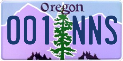 OR license plate 001NNS