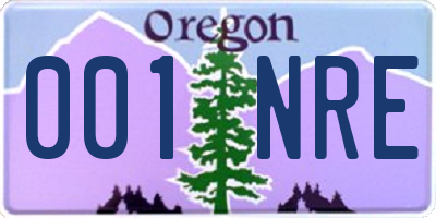 OR license plate 001NRE