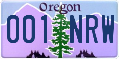 OR license plate 001NRW