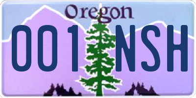 OR license plate 001NSH