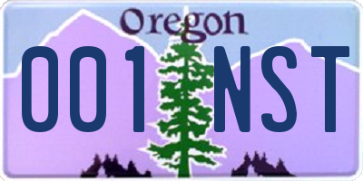 OR license plate 001NST