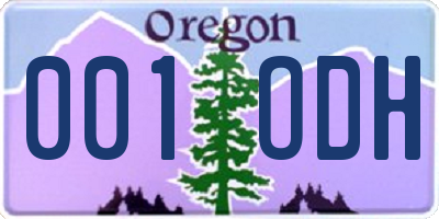 OR license plate 001ODH