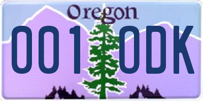 OR license plate 001ODK