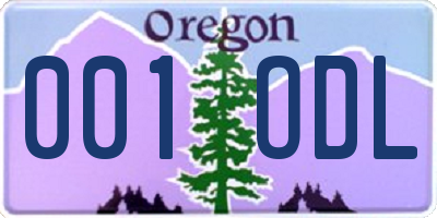 OR license plate 001ODL