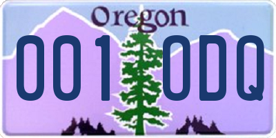 OR license plate 001ODQ