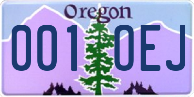 OR license plate 001OEJ