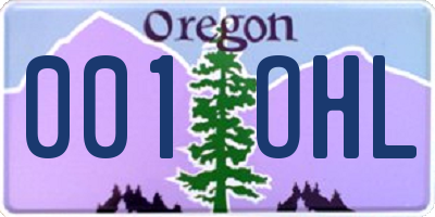 OR license plate 001OHL