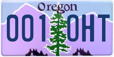 OR license plate 001OHT