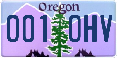 OR license plate 001OHV