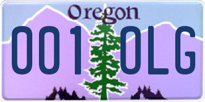 OR license plate 001OLG