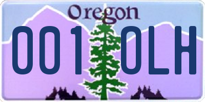 OR license plate 001OLH